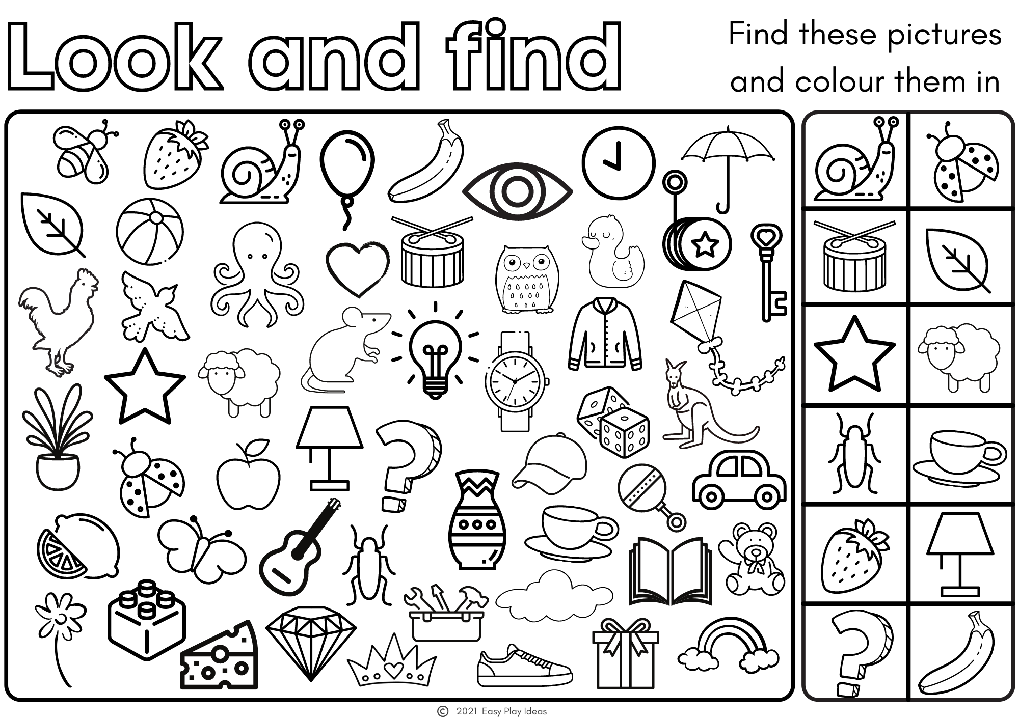 Look And Find Free Colouring Page Easy Play Ideas For Kids Look And Find Free Colouring Page Easy Play Ideas For Kids