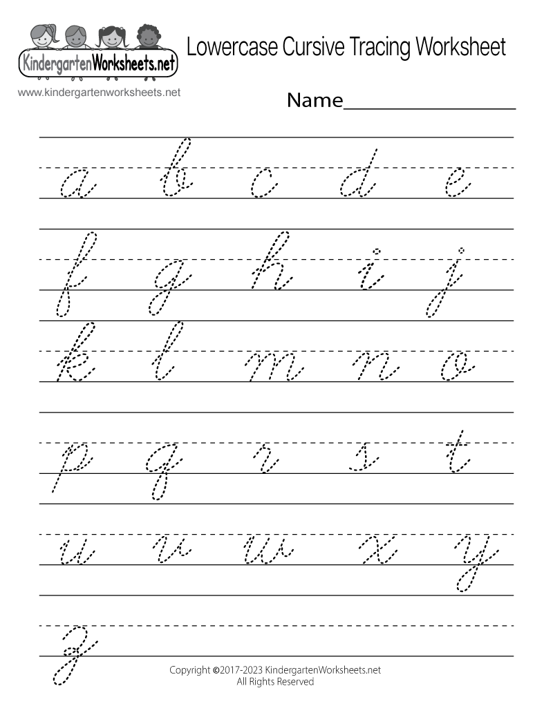 Lowercase Cursive Tracing Worksheet Free Printable Digital U0026 PDF Worksheets Library