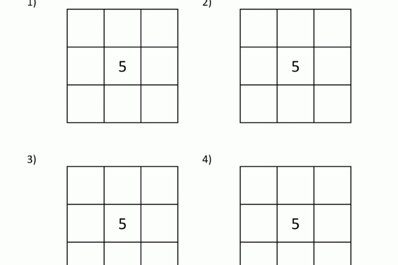 Free Printable Magic Squares Worksheets