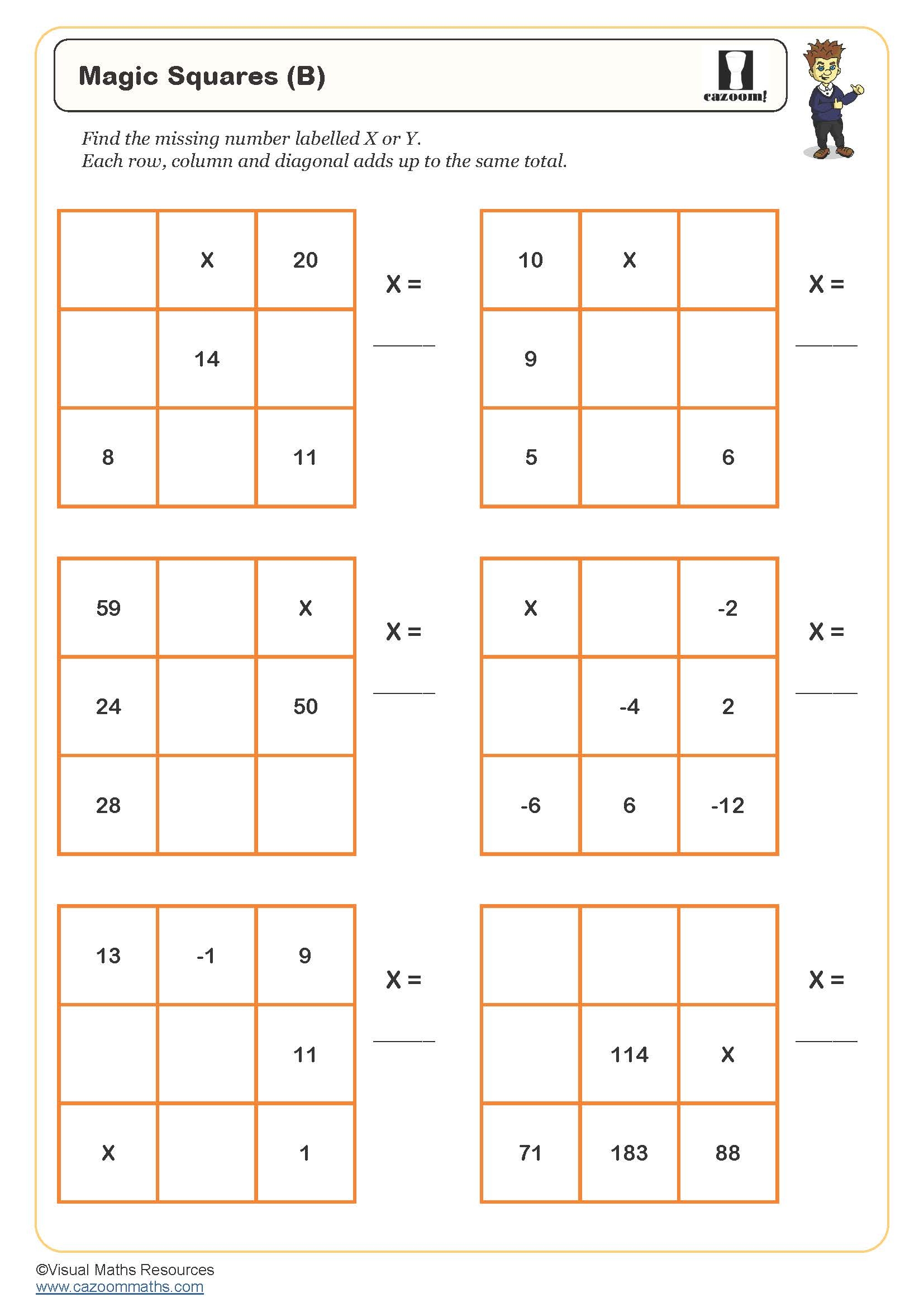 Magic Squares B Puzzle FREE Teaching Resources Magic Squares B Puzzle FREE Teaching Resources