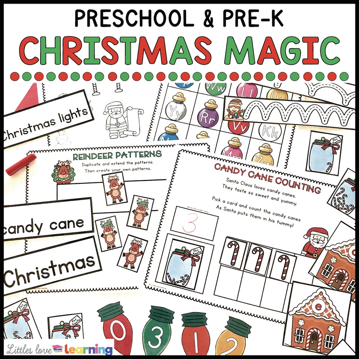Magical Christmas Preschool Activities Math U0026 Literacy Printables Magical Christmas Preschool Activities Math U0026 Literacy Printables