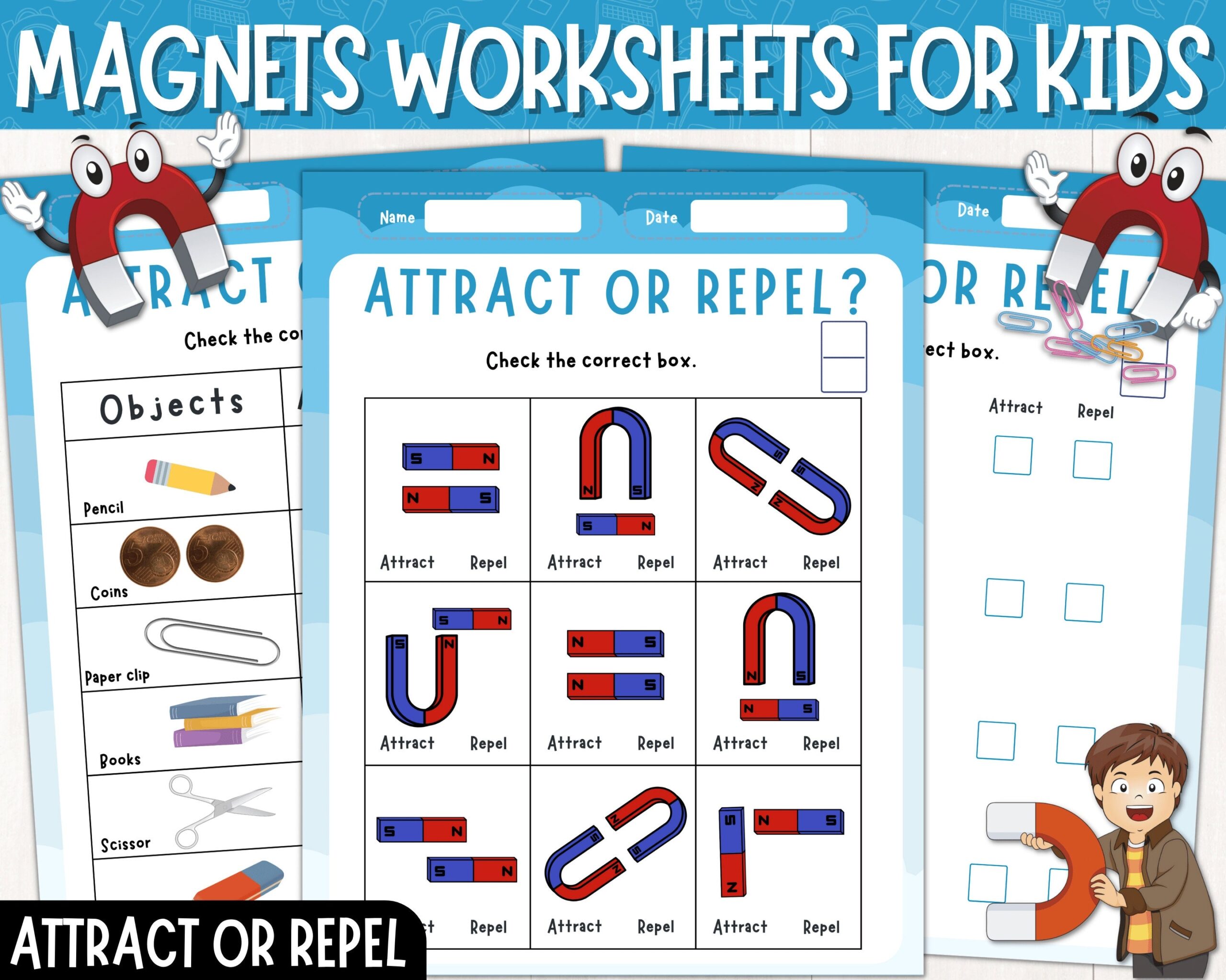 Magnets Attract Or Repel Worksheets Magnets Activities Magnets Attract Or Repel Worksheets Magnets Activities