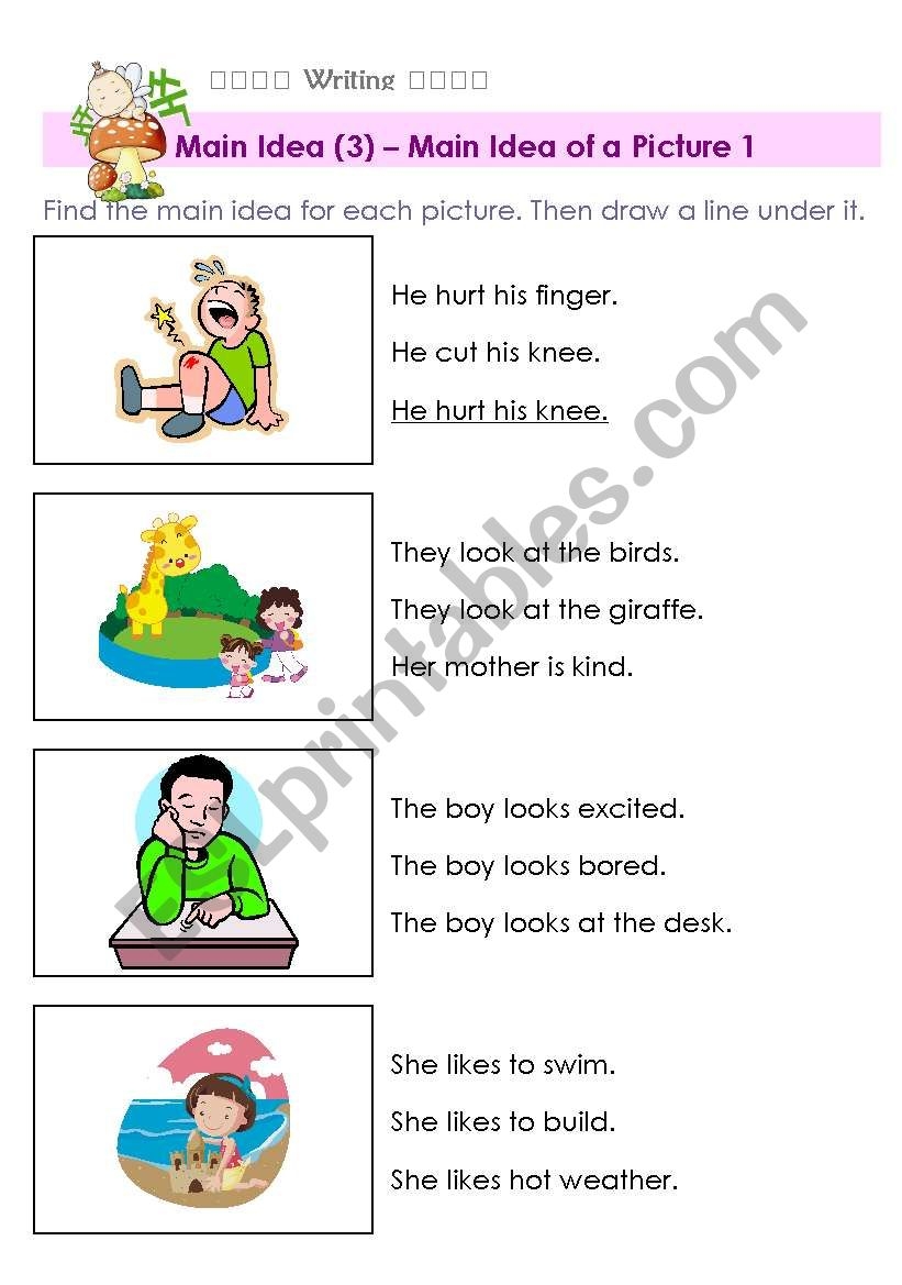 Main Idea Of A Picture ESL Worksheet By Nailkka Main Idea Of A Picture ESL Worksheet By Nailkka