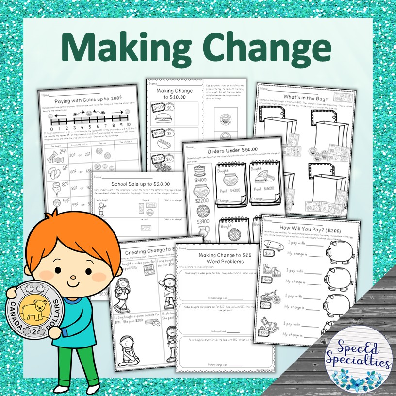 Making Change With Canadian Money Worksheets Made By Teachers Making Change With Canadian Money Worksheets Made By Teachers