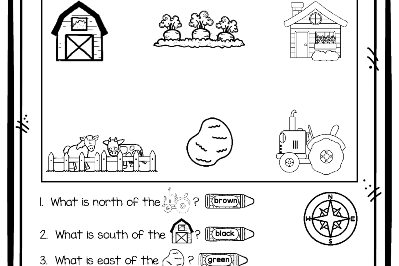 Free Printable 1st Grade Map Worksheets