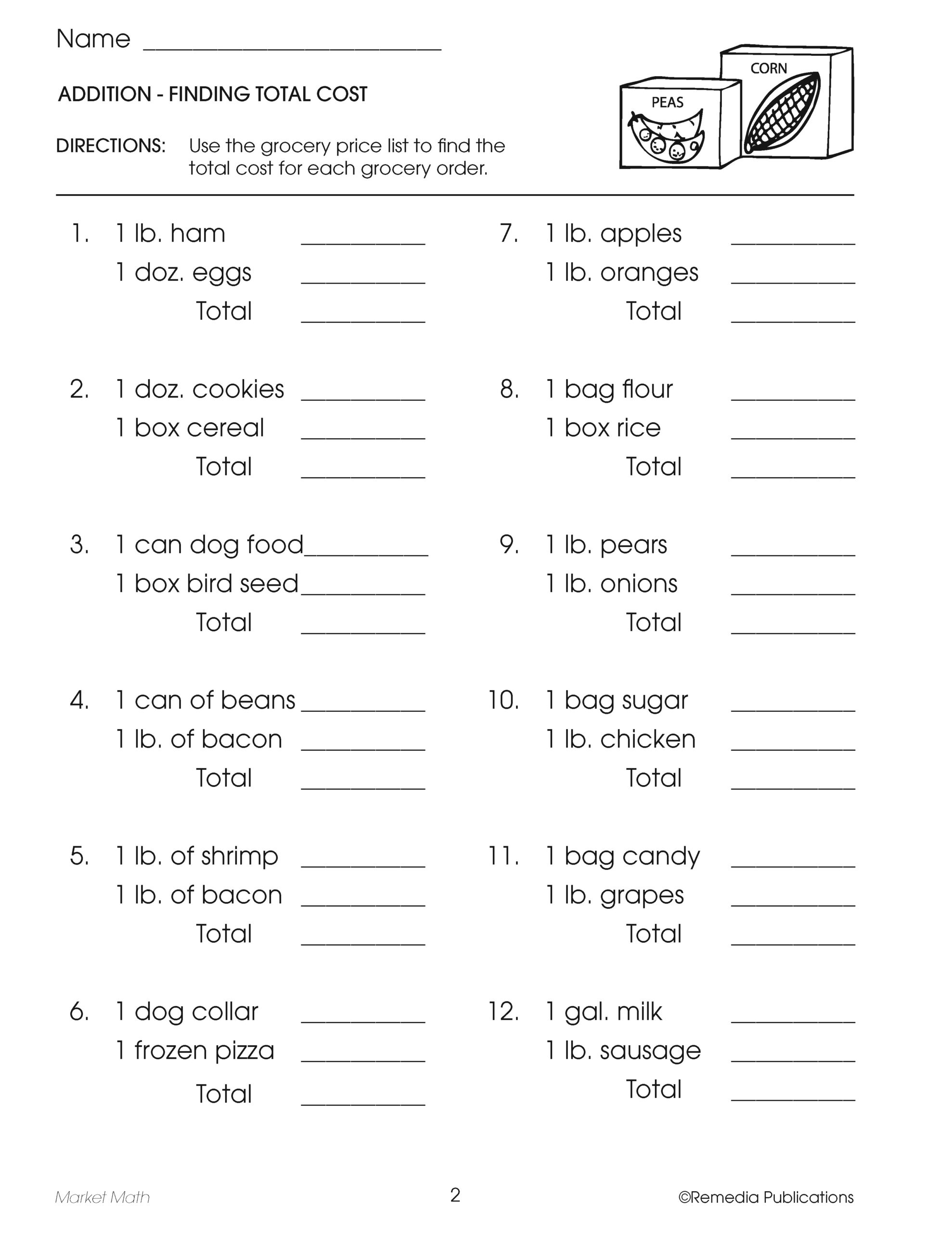 Consumer Math Worksheets Consumer Math Worksheets