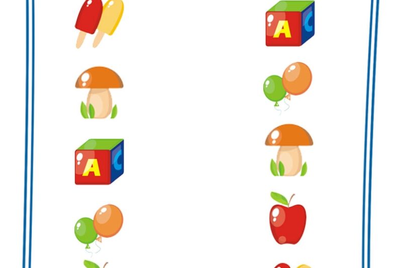 Free Printable Match Similar Objects Worksheets