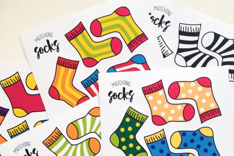 Preschool Socks Printable