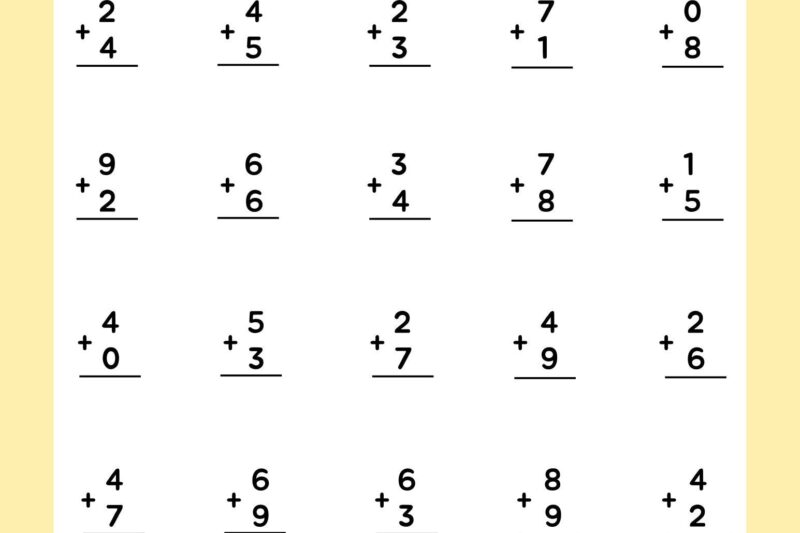 Drill Math Worksheets