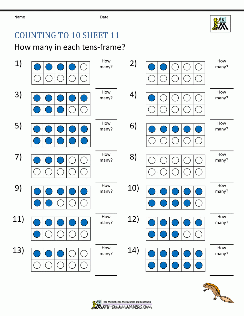 Free Printable Counting By Tens Worksheets