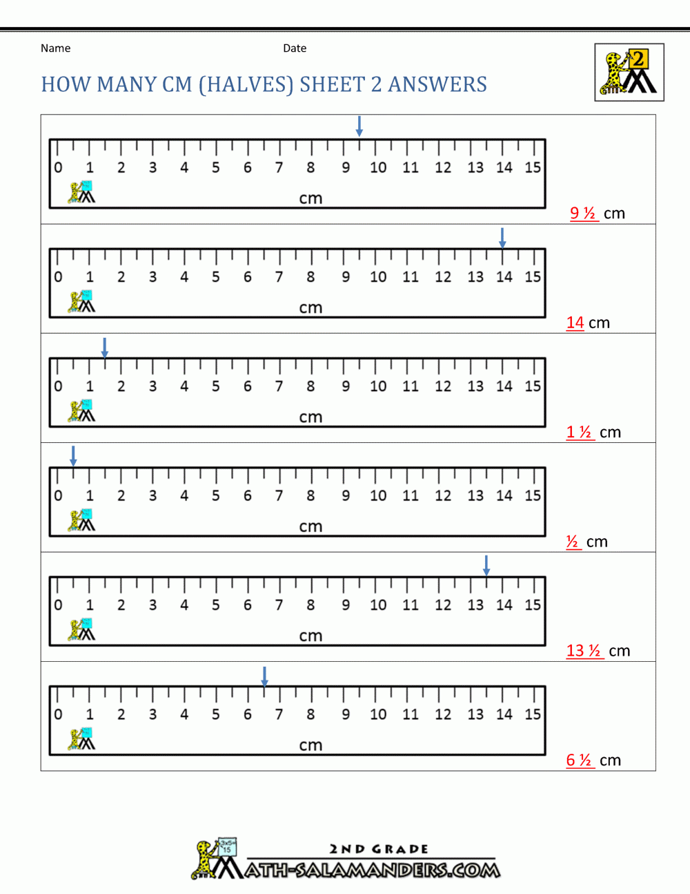 Measurement Math Worksheets Measuring Length