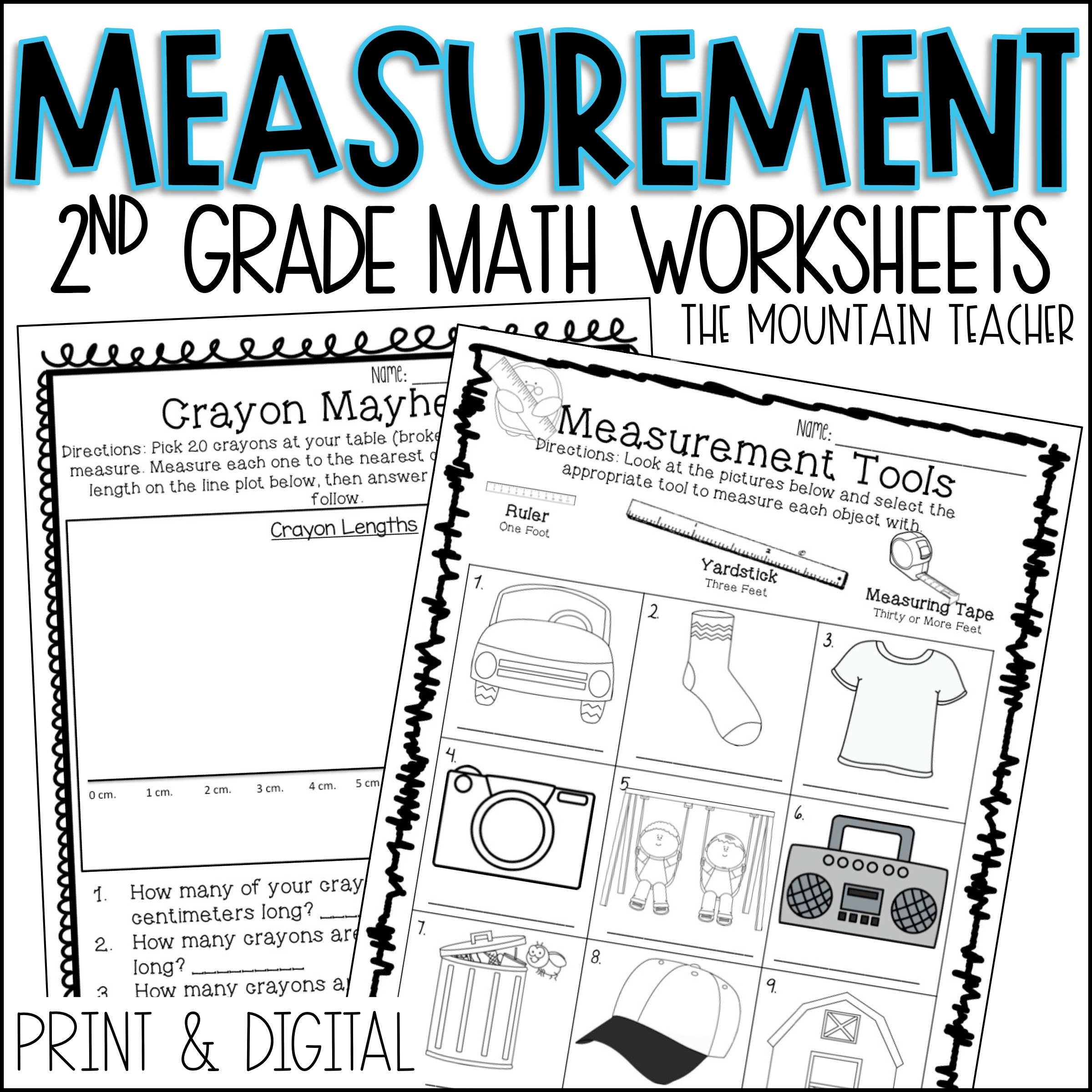 Measurement Worksheets And Assessments Printable And Google Measurement Worksheets And Assessments Printable And Google