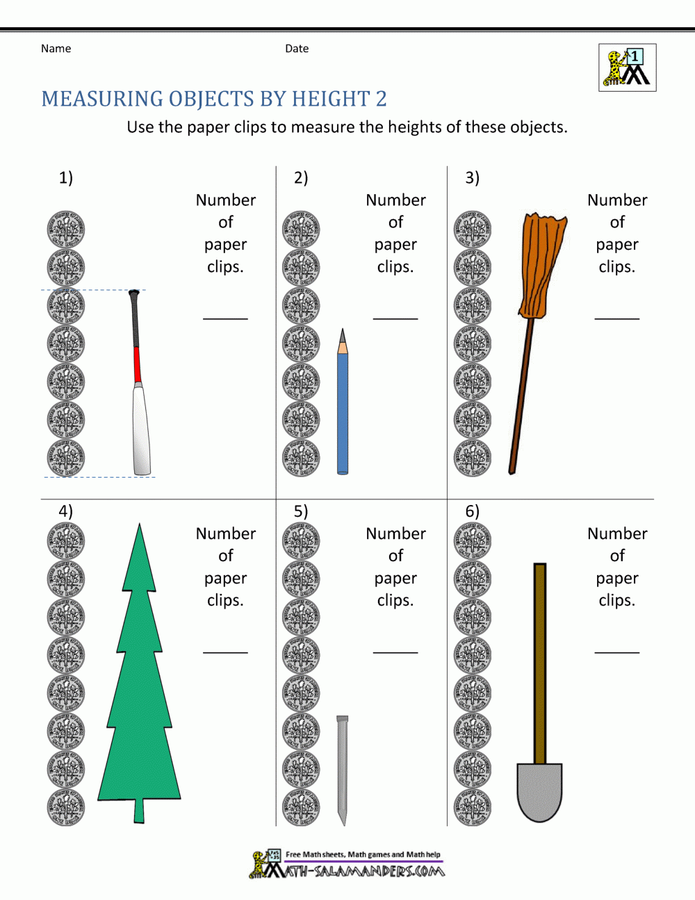 Measurement Worksheets For First Grade Measurement Worksheets For First Grade