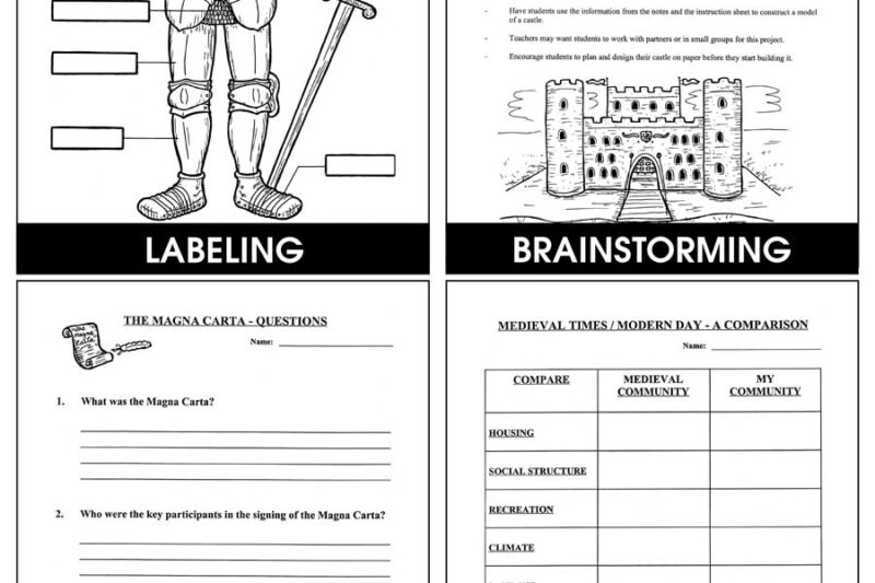 Free Printable Medieval Times Worksheets
