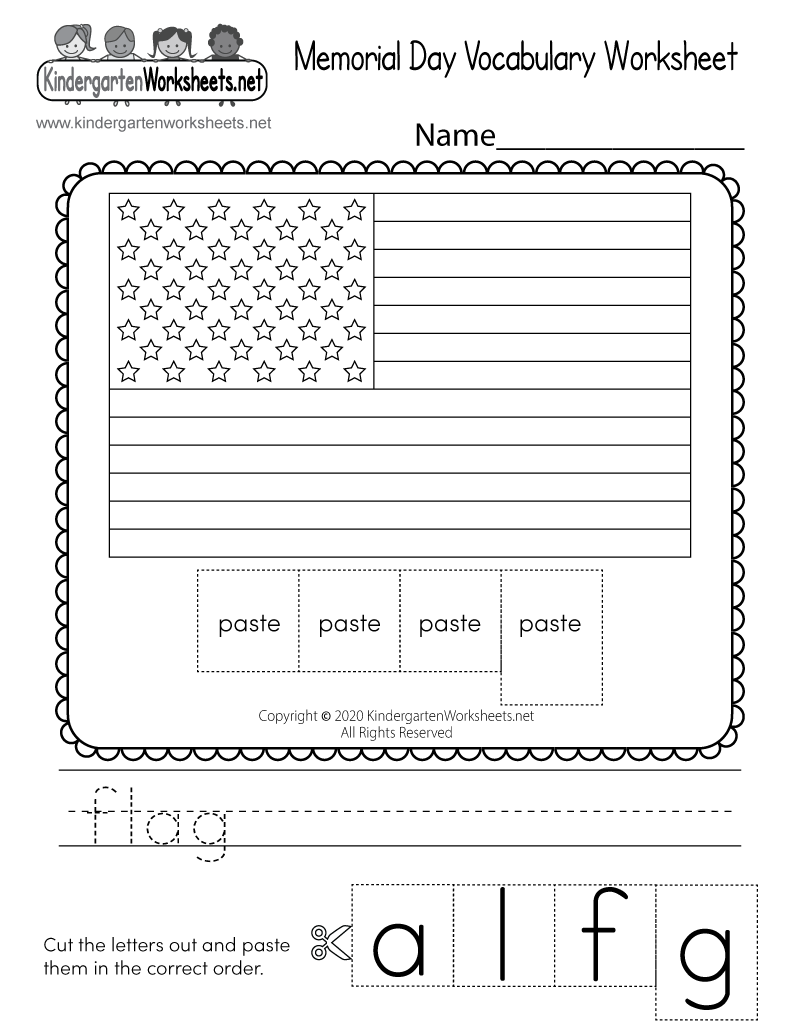 Memorial Day Vocabulary Worksheet Free Printable Digital U0026 PDF