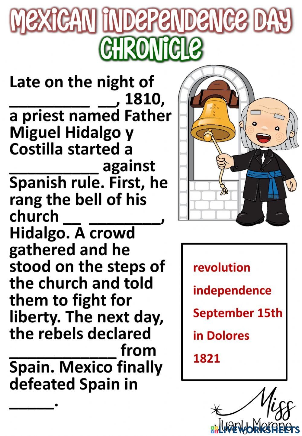 Mexican Independence Day Online Exercise Live Worksheets Worksheets Library