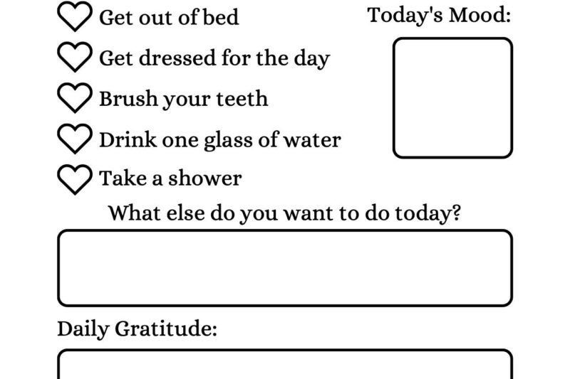 Free Printable Depression Worksheets