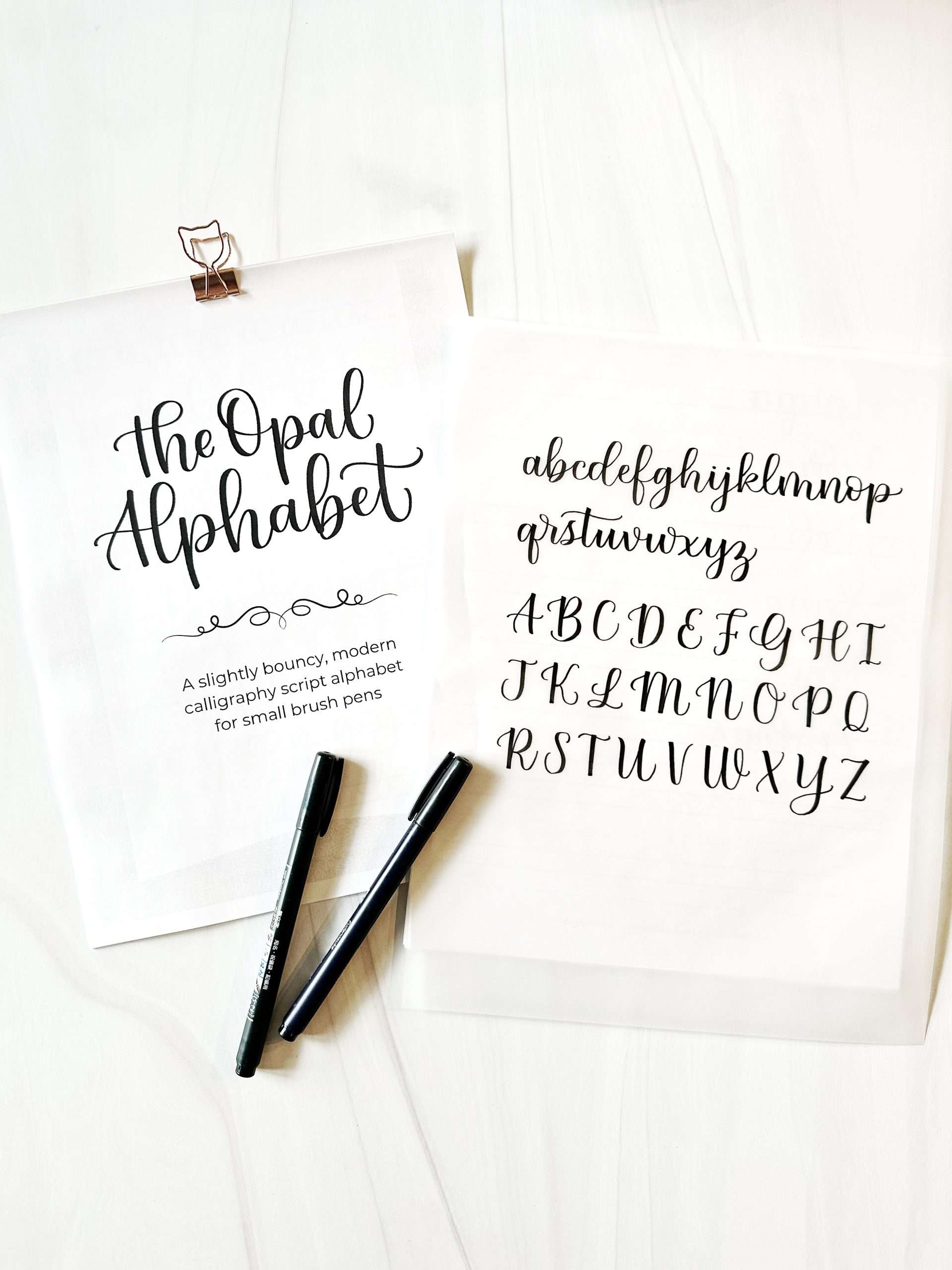 Calligraphy Alphabet Printable Worksheets