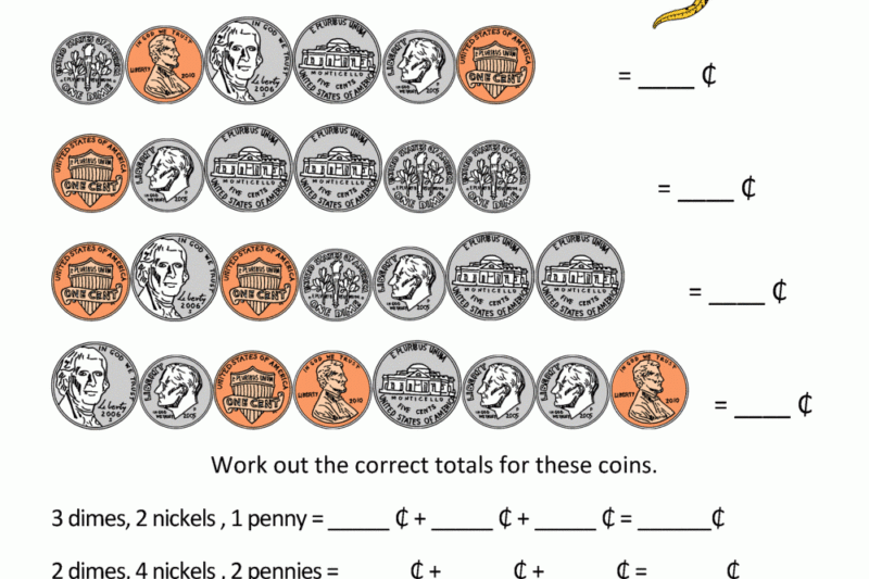 2nd Grade Free Printable Money Worksheets