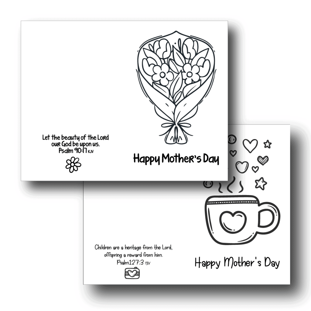 Mother s Day Cards To Color Bible Crafts And Activities