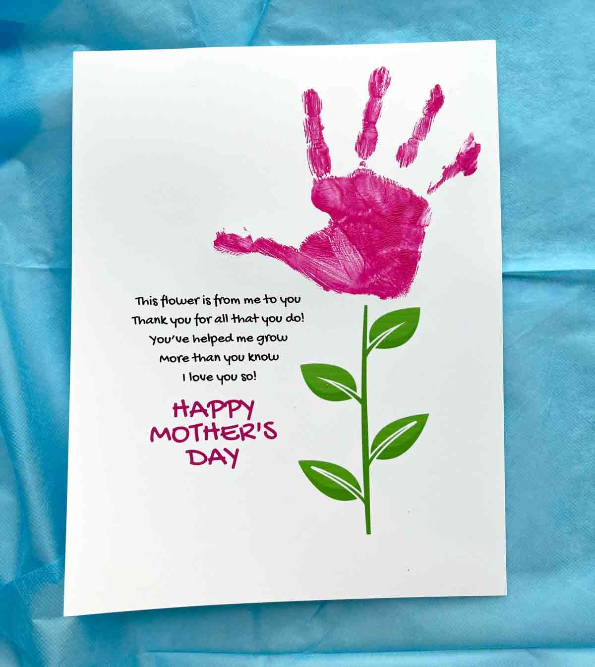 Mother s Day Hand Print Poem Free Printable MindyMakes