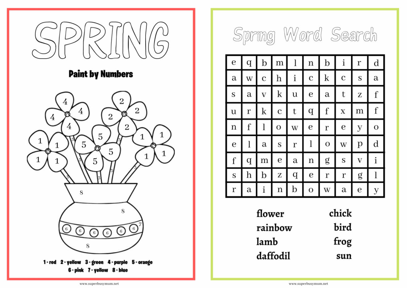 My Spring Activity Book Free Printable Super Busy Mum Northern Irish Blogger