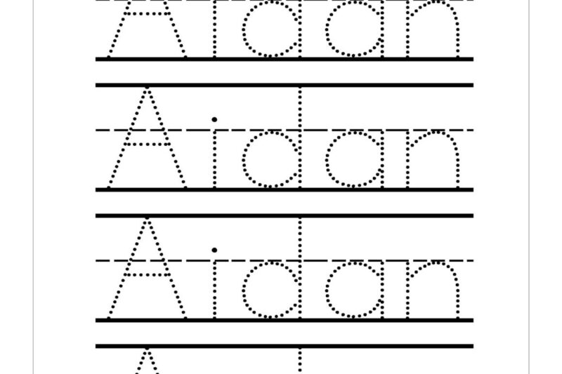 Free Printable Name Tracing Worksheet