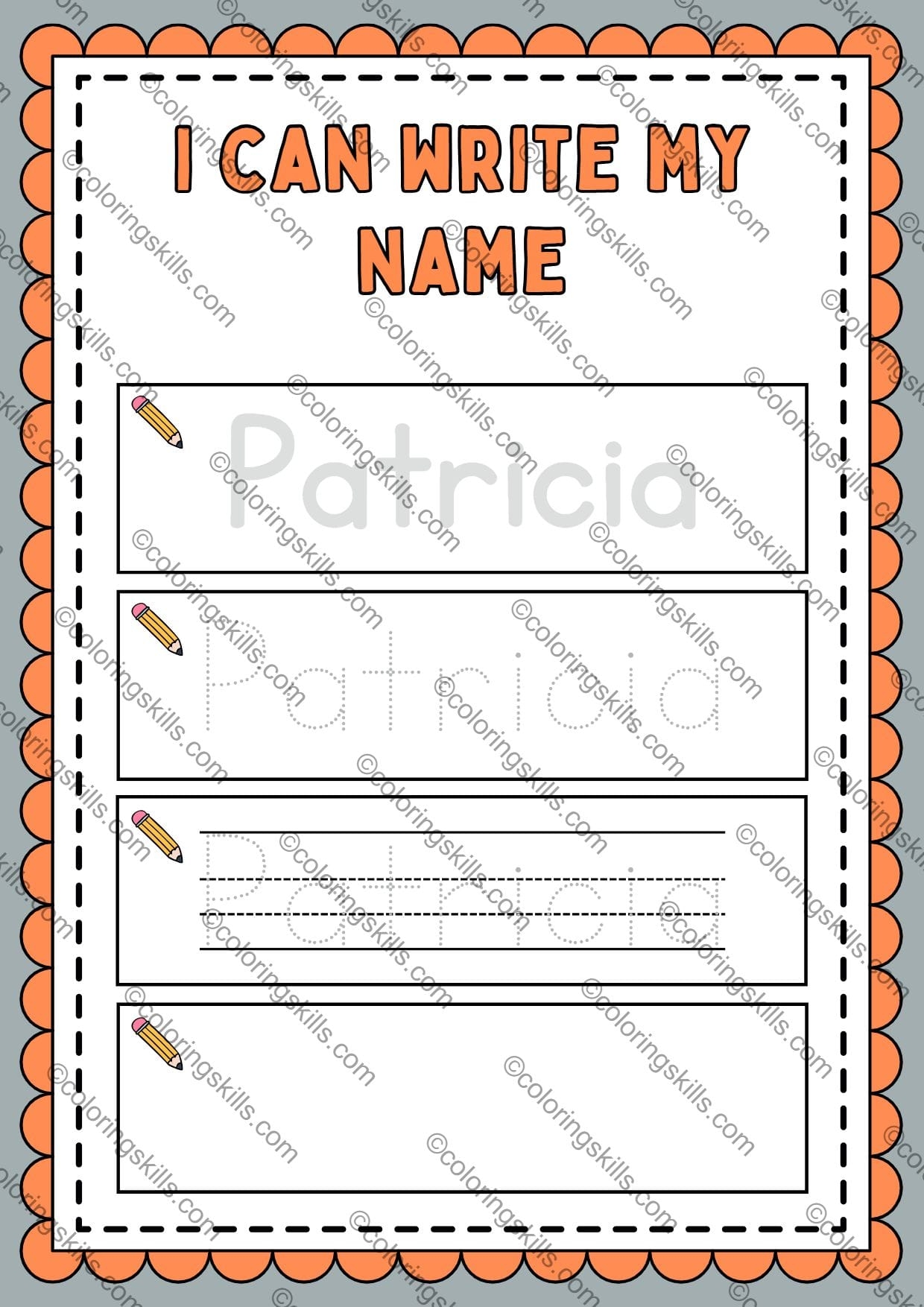 Name Writing English Tracing Worksheets For Kids 20 Editable Pages PDF U0026 PPT