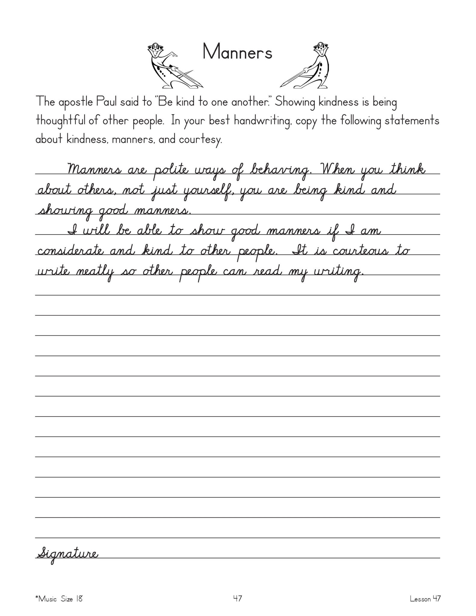 Advanced Free Printable Cursive Worksheets