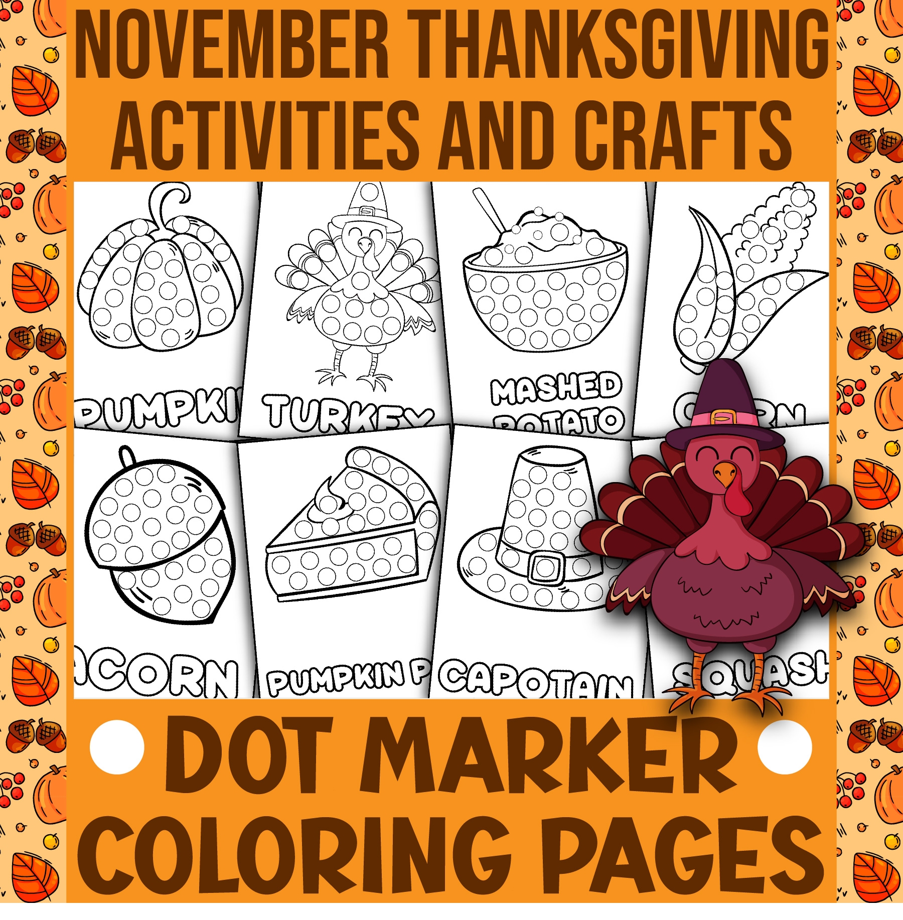 November Preschool Crafts Printable