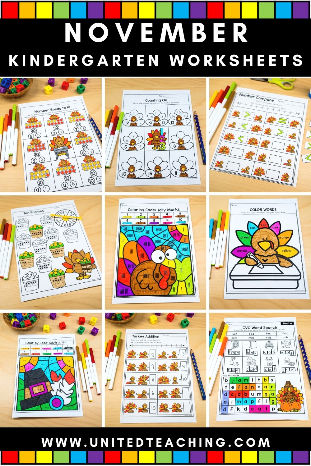 November Worksheets For Kindergarten Easy To Prep Thanksgiving Activities United Teaching November Worksheets For Kindergarten Easy To Prep Thanksgiving Activities United Teaching