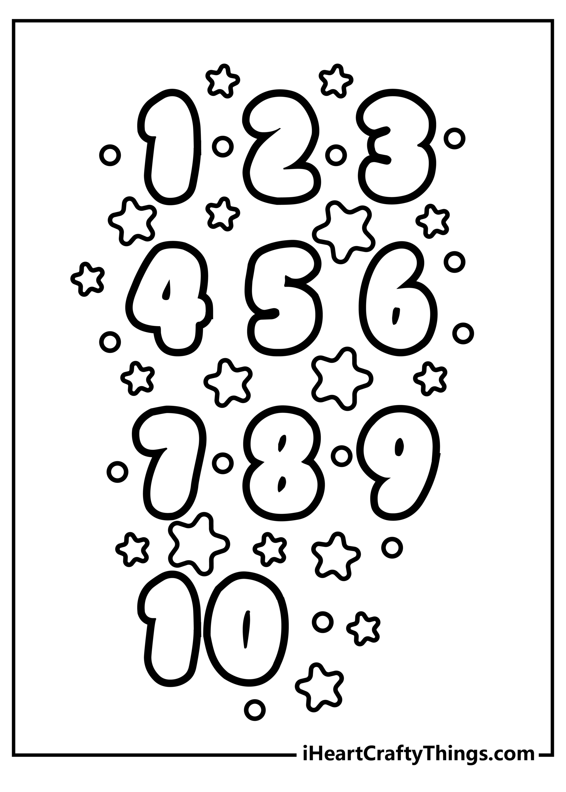 Number Coloring Pages 100 Free Printables Worksheets Library