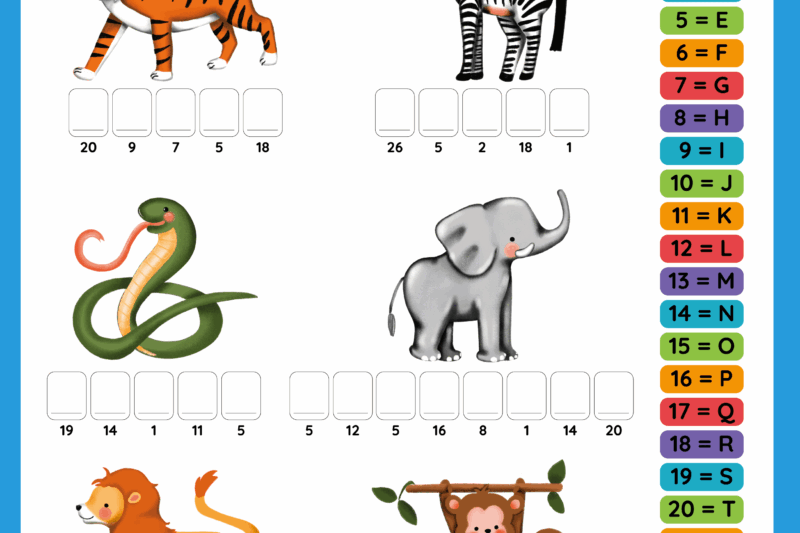 Alphabet Code Worksheets