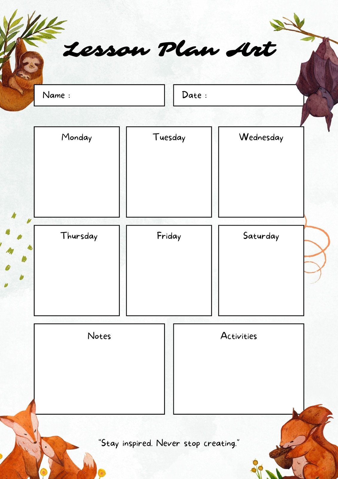 Page 5 Free And Customizable Art Lesson Plan Templates Canva Page 5 Free And Customizable Art Lesson Plan Templates Canva