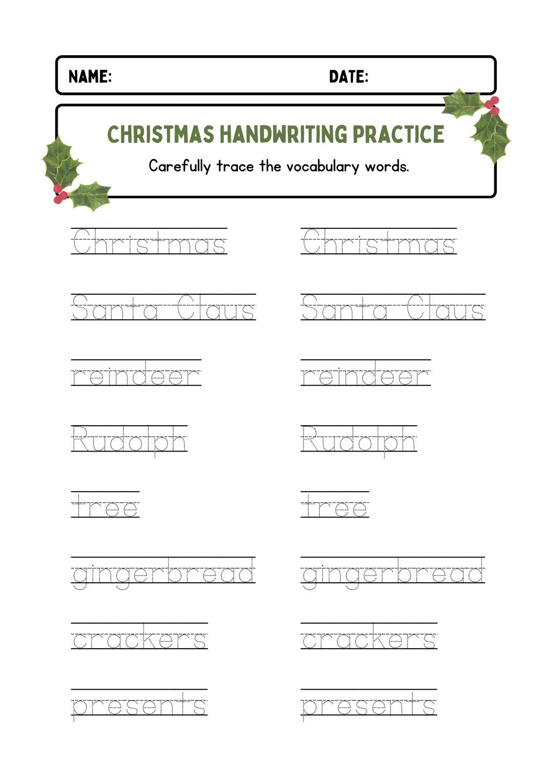 Page 5 Free Editable Christmas Worksheet Templates Canva