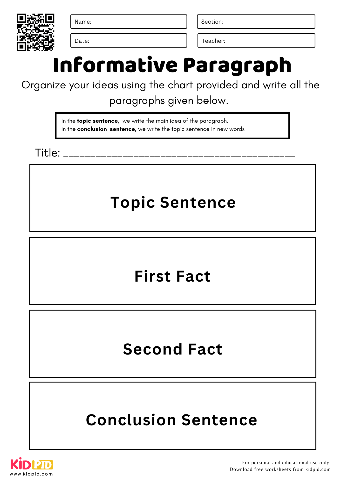 3 Paragraph Story For Preschool Printable