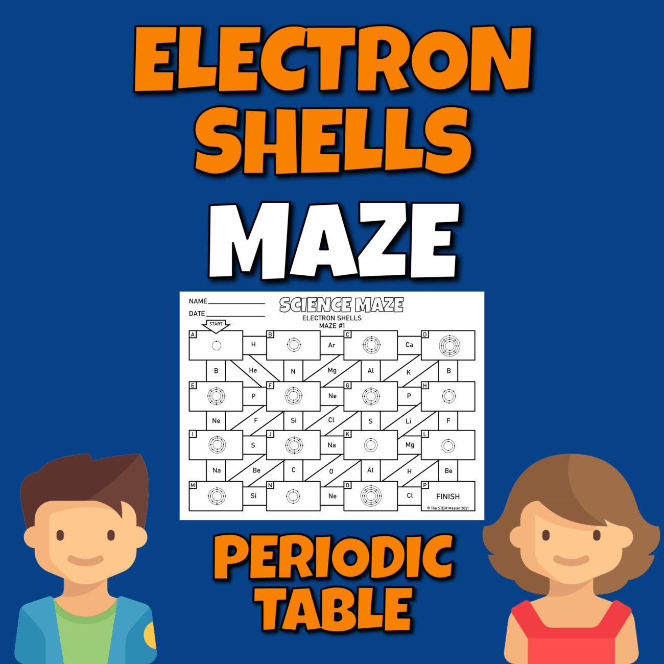 Periodic Table And Electron Shells Chemistry Maze Made By Teachers