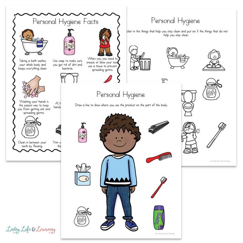 Personal Hygiene Worksheets For Kids Teaching Health And Safety