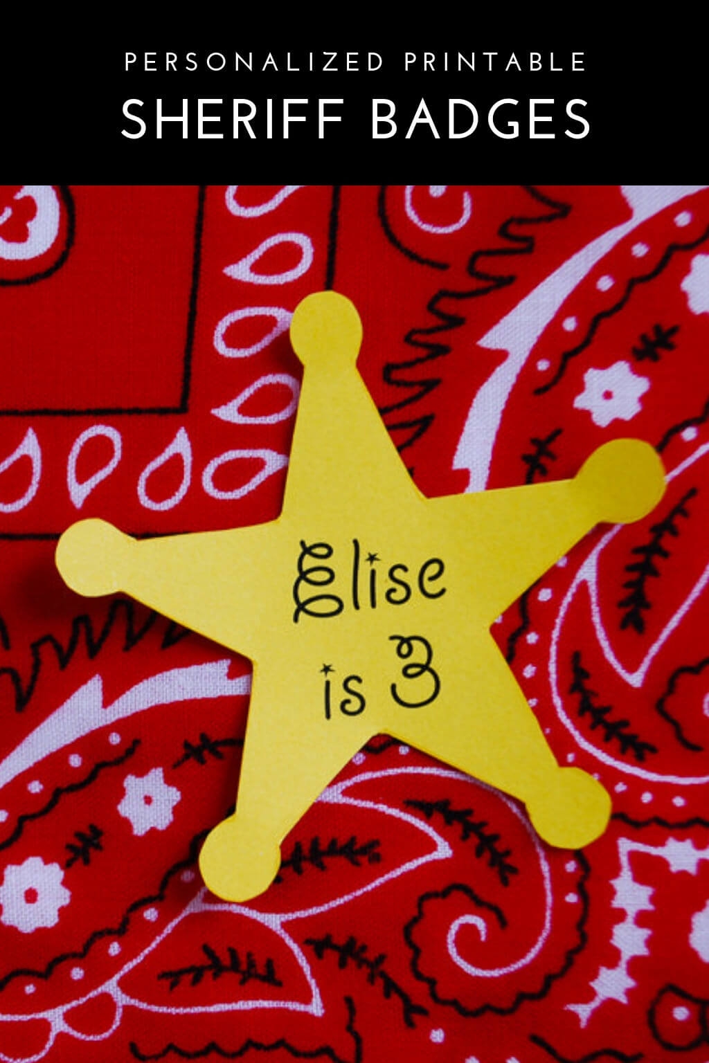 Preschool Sheriff's Star Printables
