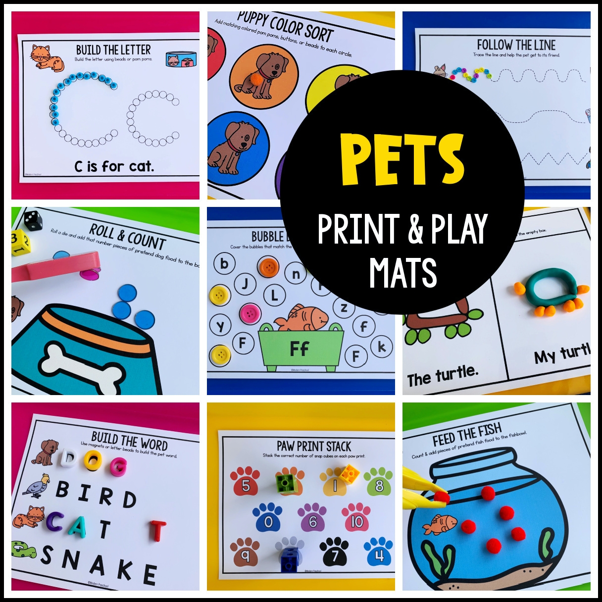 PETS Preschool Print U0026 Play Mats