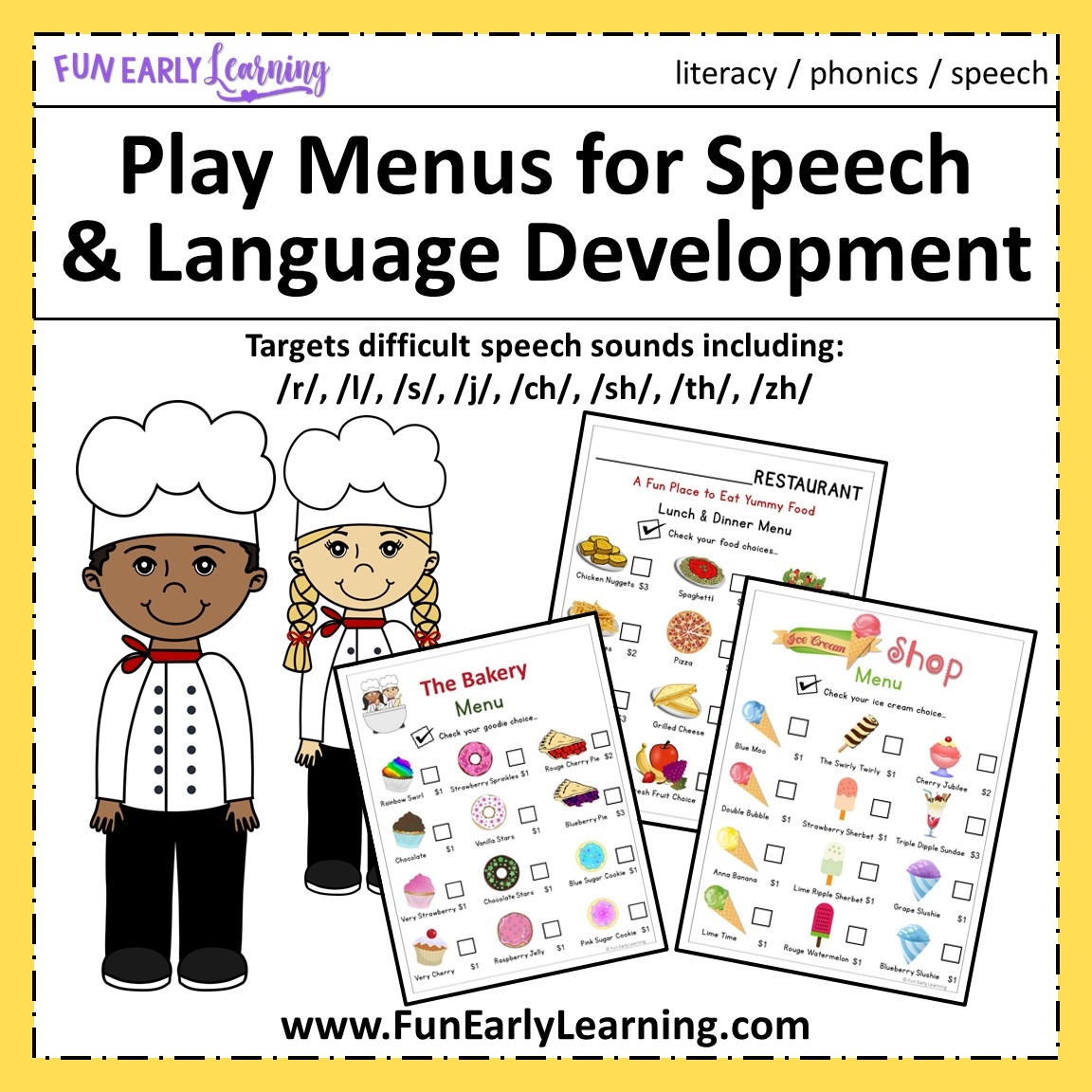 Free Preschool Speech Therapy Printables