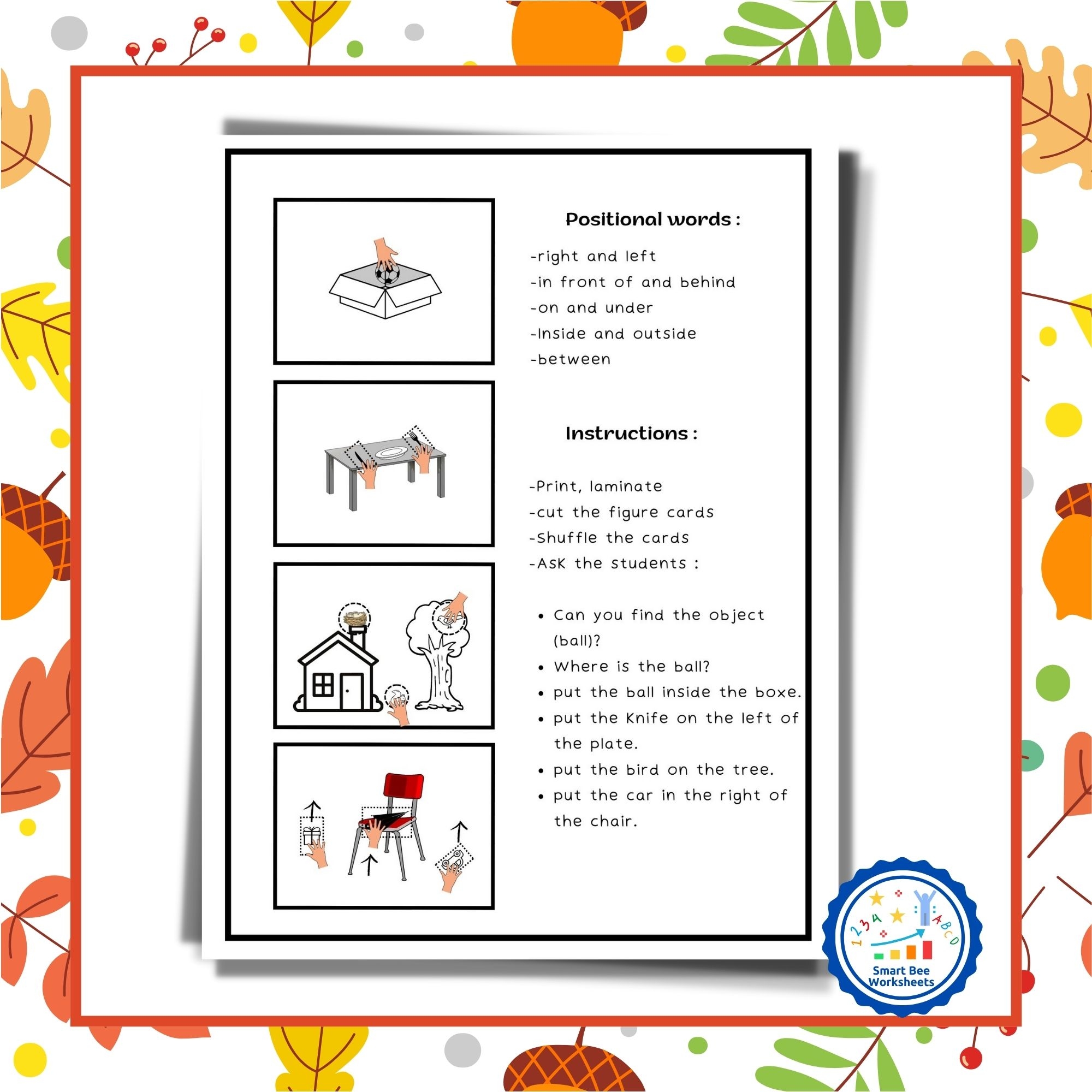Positional Words For Preschool Pre K U0026 Kindergarten Math Special Education Made By Teachers Positional Words For Preschool Pre K U0026 Kindergarten Math Special Education Made By Teachers