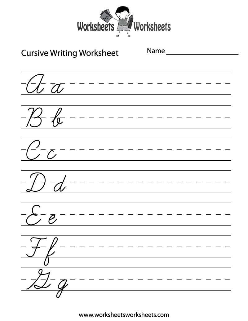 Free Handwriting Printable Worksheets