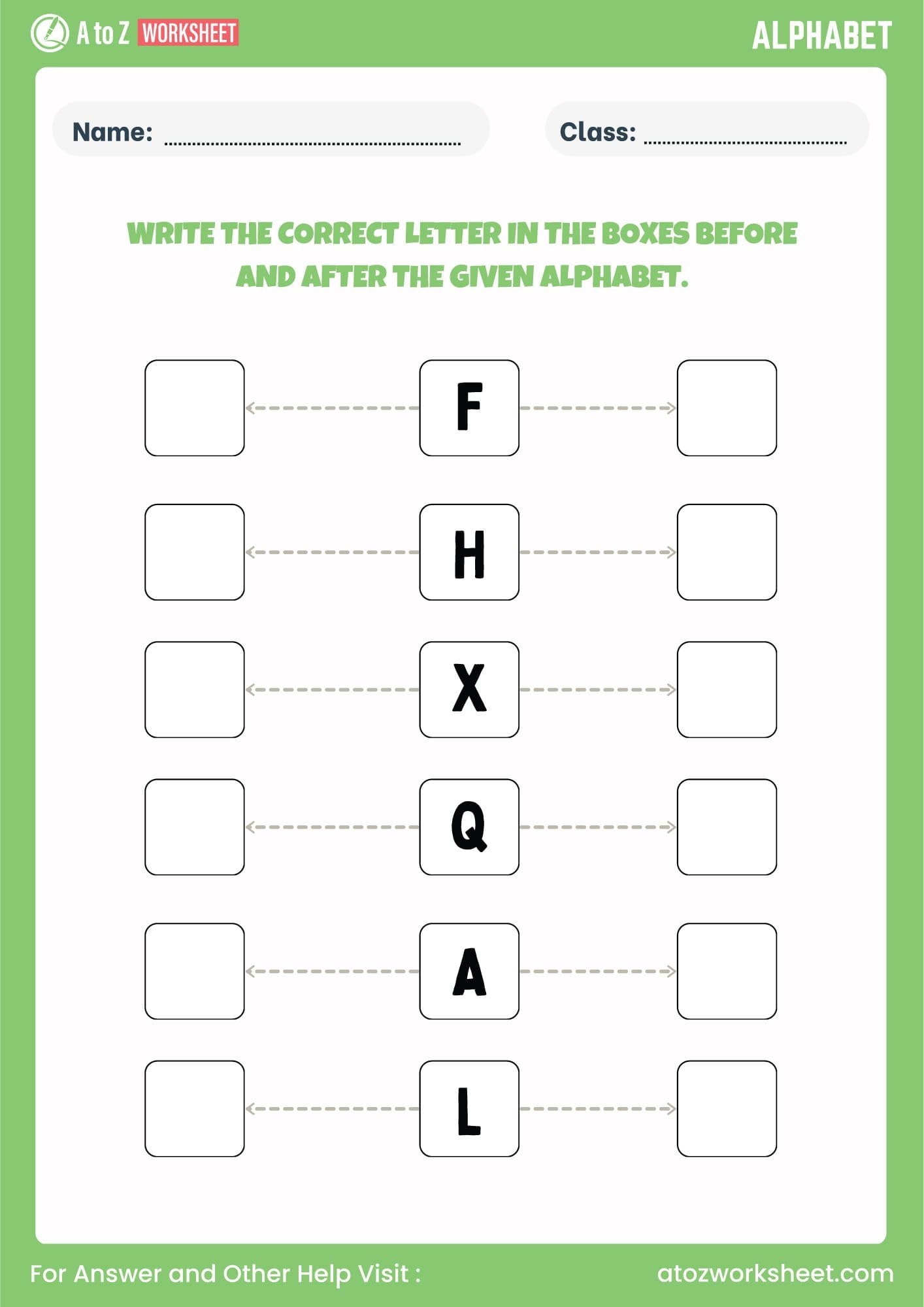 Before Alphabet Worksheet Before Alphabet Worksheet