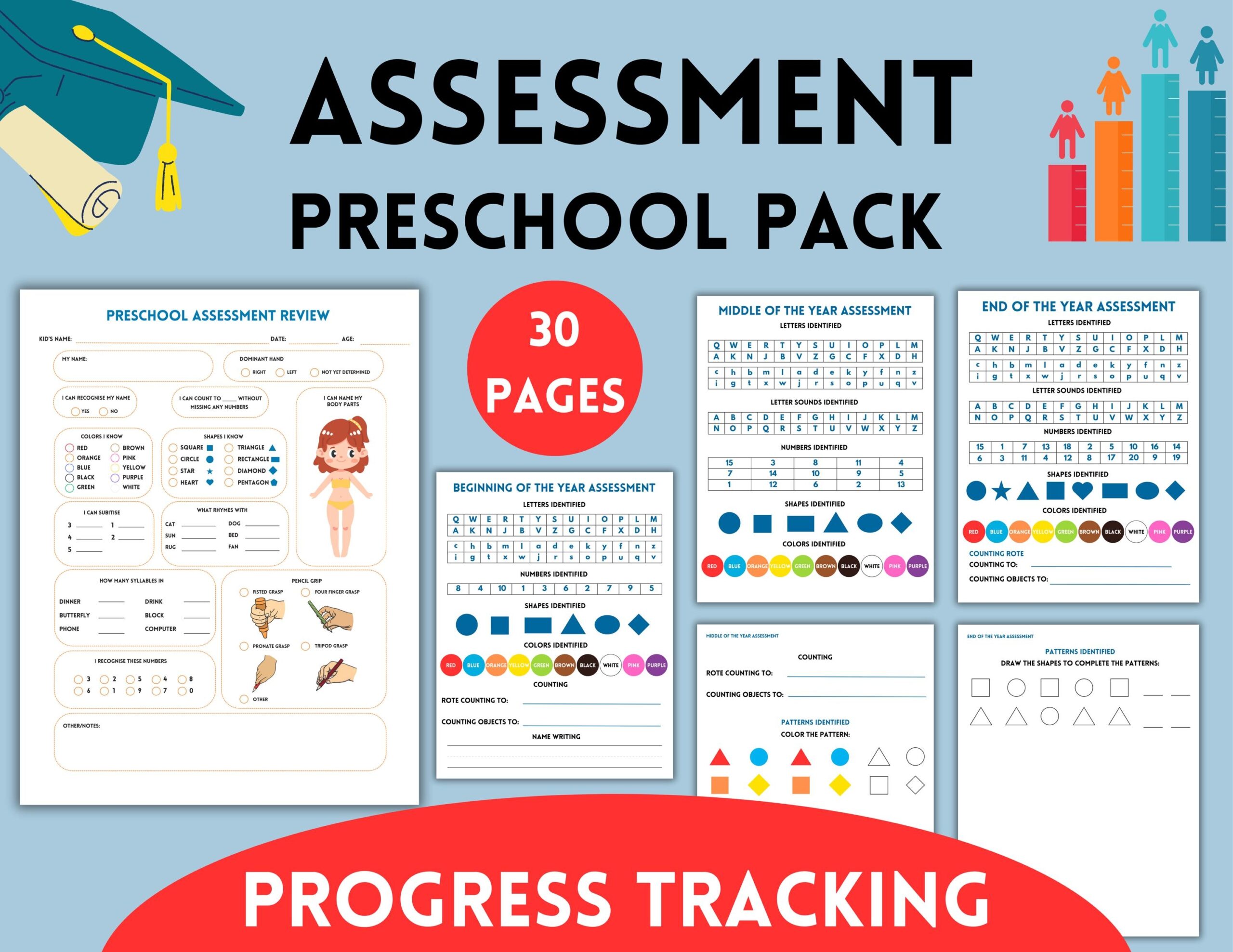 Preschool Assessment Forms Printable Homeschool Pre k Assessment 