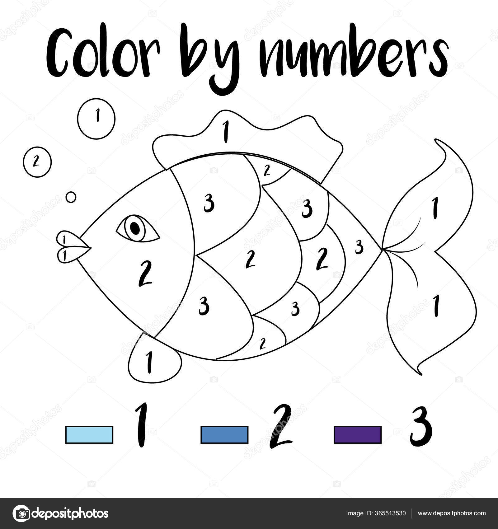 Color By Number Preschool Free Printable