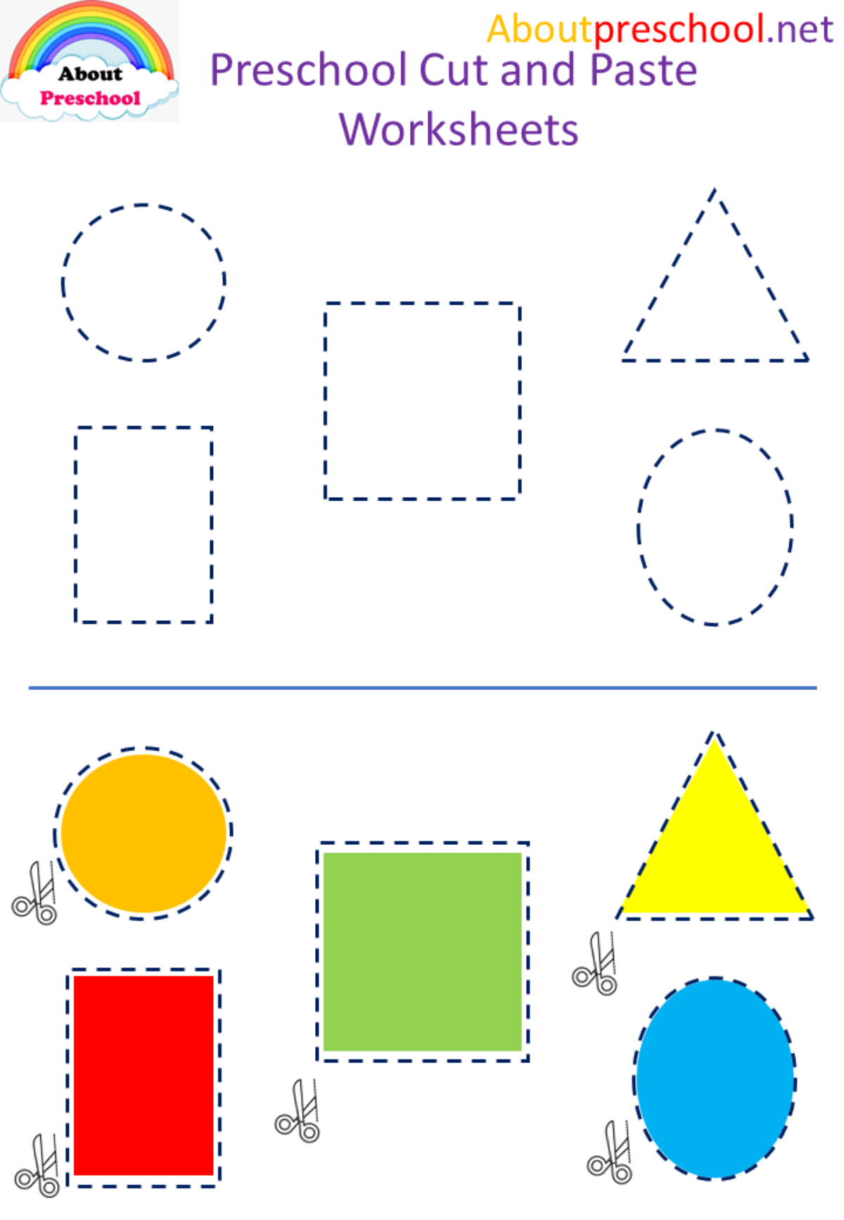 Preschool Cut And Paste Worksheets About Preschool