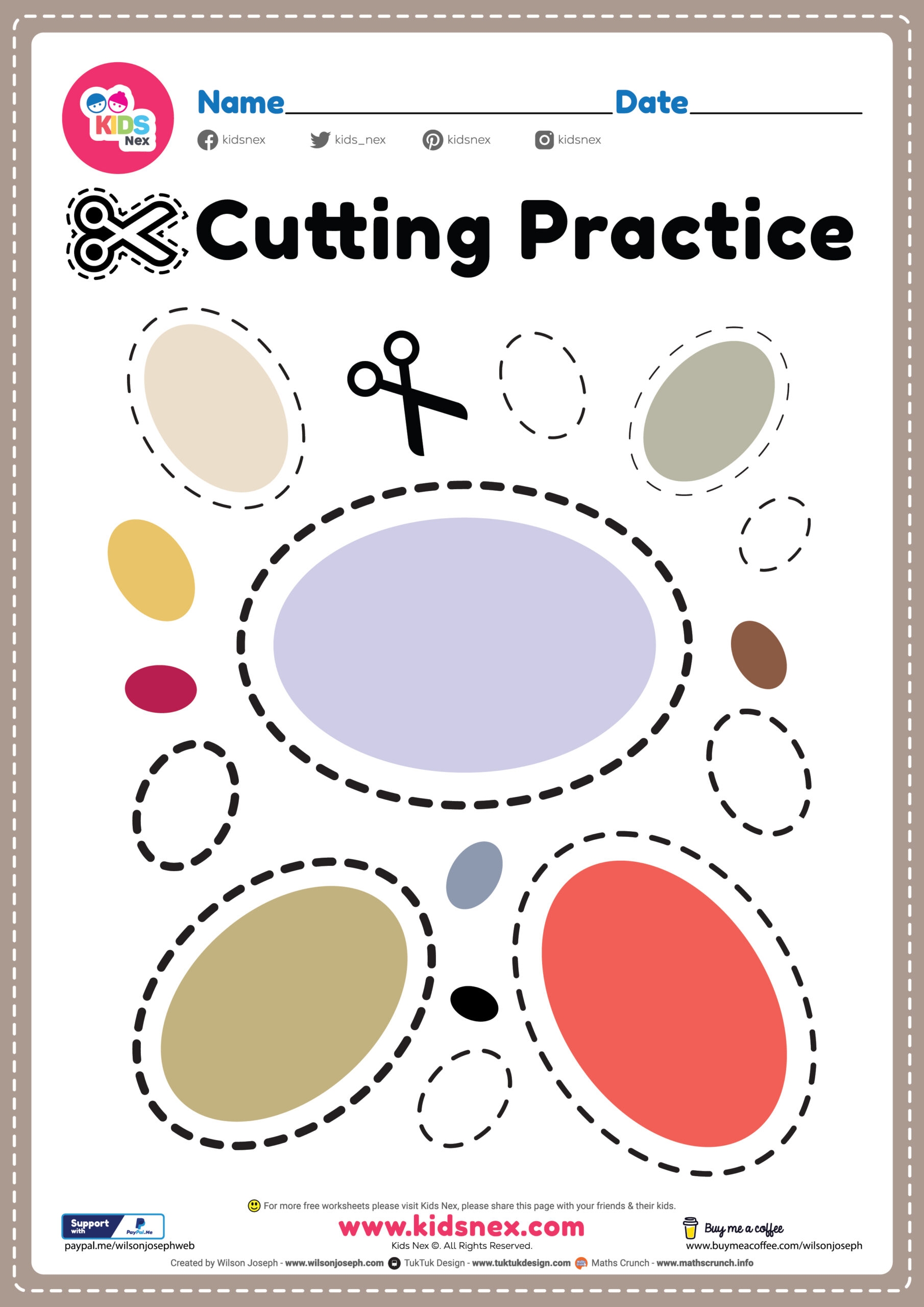 Free Printable Cutting Practice Preschool