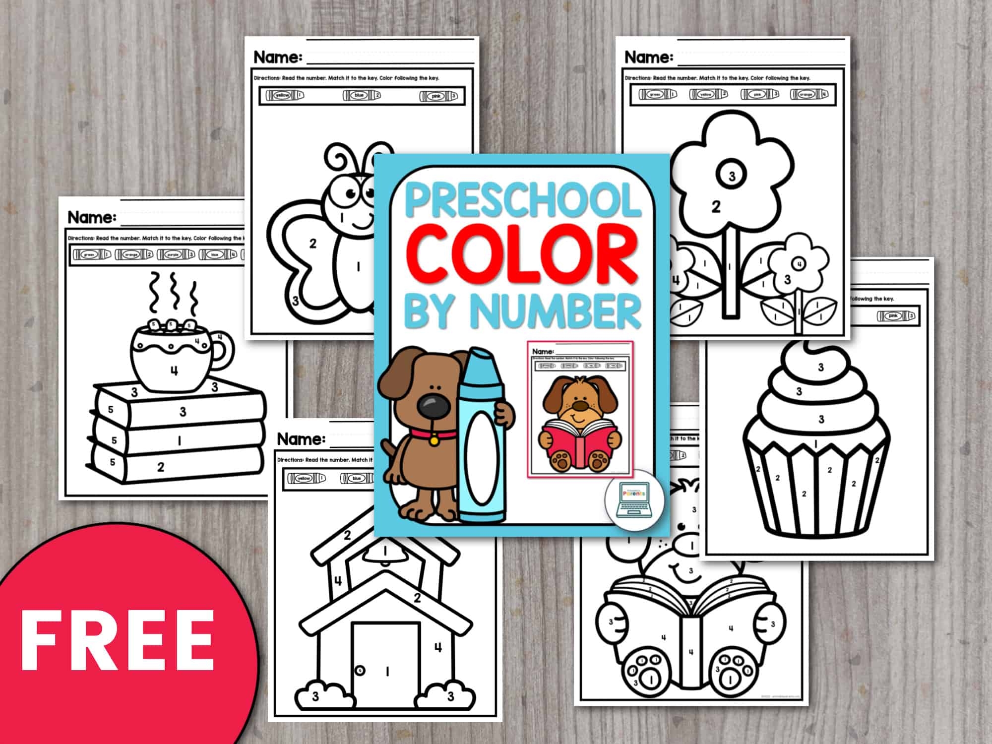 Color By Number Printable Preschool Free Color By Number Printable Preschool Free