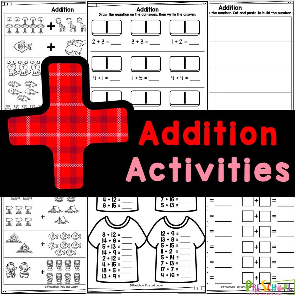 Preschool Math Activities Free Addition Worksheets For Preschoolers